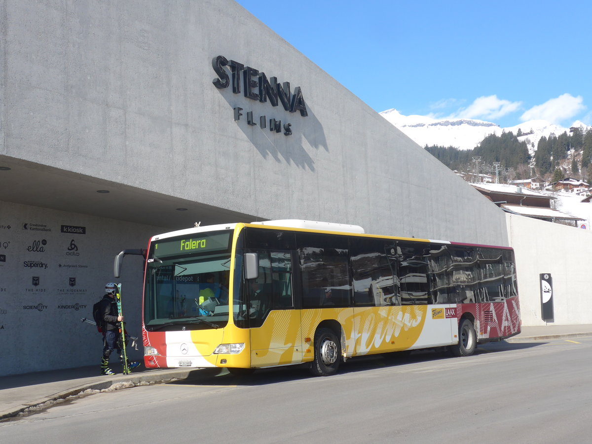 (214'964) - Stuppan, Flims - GR 161'660 - Mercedes am 1. Mrz 2020 in Flims, Bergbahnen