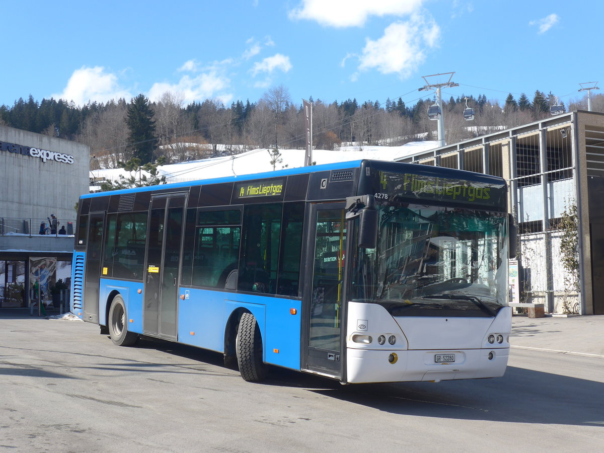 (214'983) - Stuppan, Flims - GR 52'280 - Neoplan (ex Demarmels, Salouf; ex Ming, Sils-Maria) am 1. Mrz 2020 in Flims, Bergbahnen