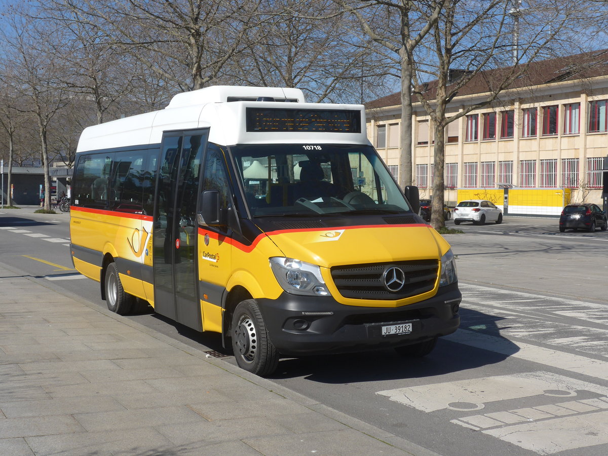 (215'227) - CarPostal Ouest - JU 39'182 - Mercedes am 15. Mrz 2020 in Yverdon, Garage