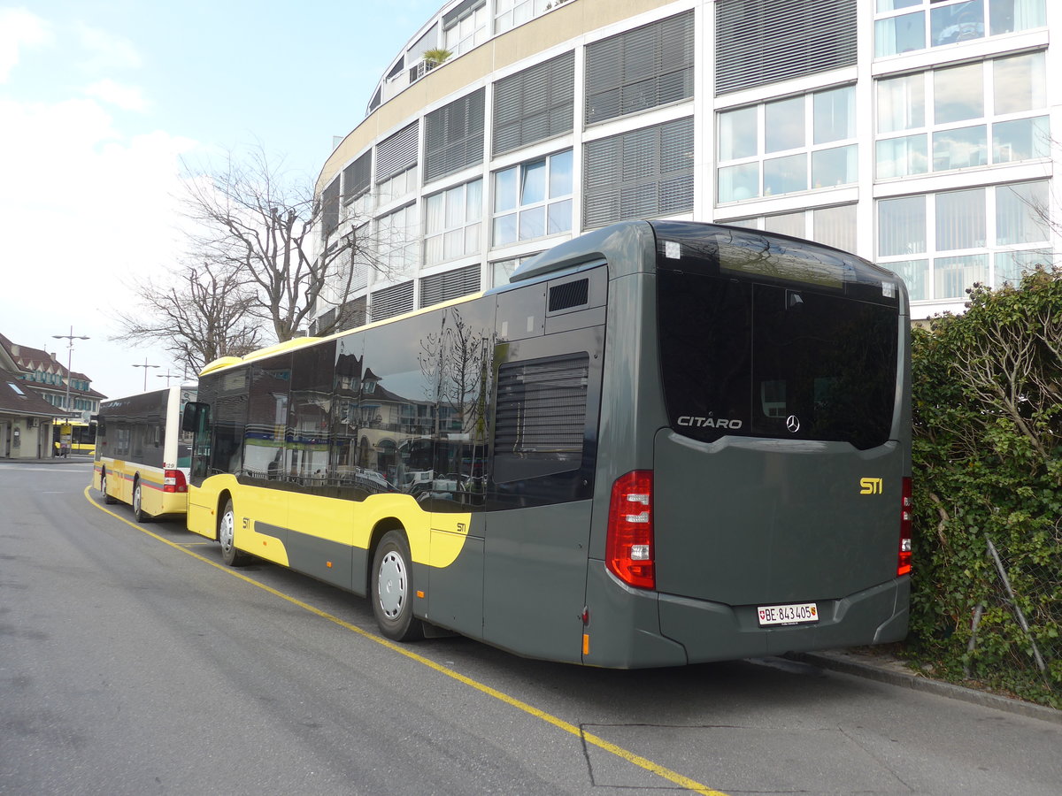 (215'291) - STI Thun - Nr. 405/BE 843'405 - Mercedes am 20. Mrz 2020 bei der Schifflndte Thun