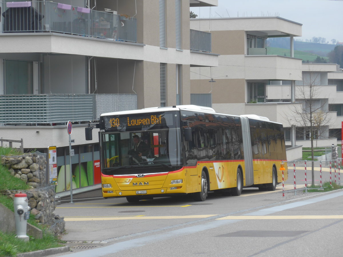 (215'365) - Steiner, Ortschwaben - Nr. 10/BE 32'923 - MAN am 22. Mrz 2020 beim Bahnhof Thrishaus Dorf