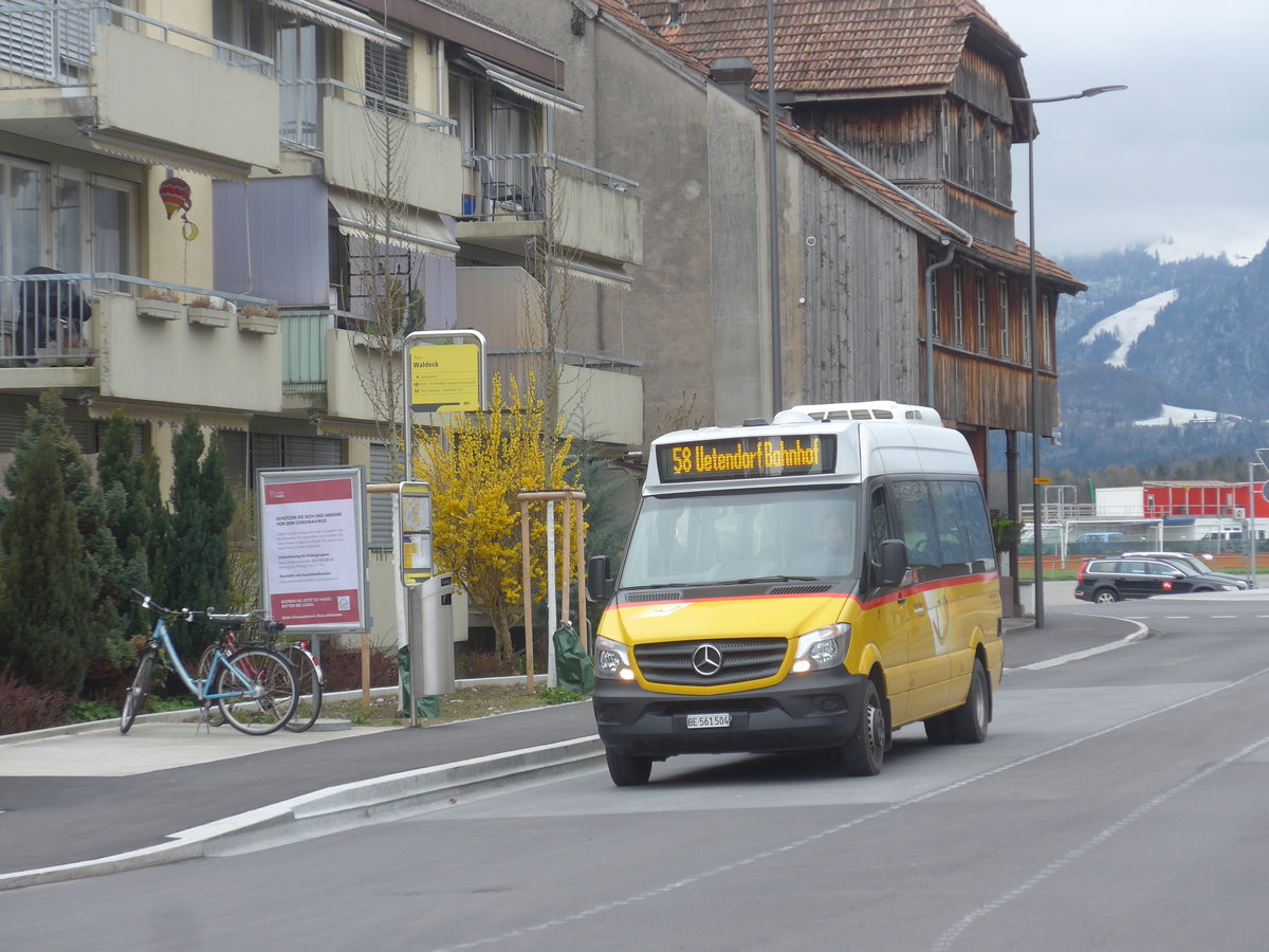 (215'679) - Ldi, Uetendorf - BE 561'504 - Mercedes am 30. Mrz 2020 in Thun-Lerchenfeld, Waldeck