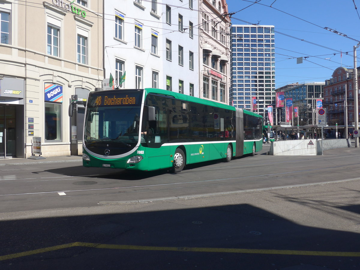 (215'747) - BVB Basel - Nr. 7003/BS 99'303 - Mercedes am 31. Mrz 2020 beim Bahnhof Basel