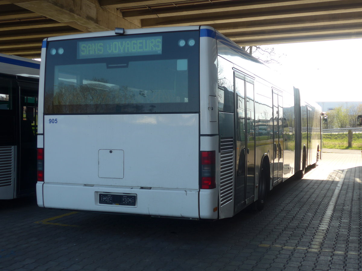 (215'831) - VMCV Clarens - Nr. 905 - MAN (ex transN, La Chaux-de-Fonds Nr. 245; ex TN Neuchtel Nr. 245) am 4. April 2020 in Kerzers, Murtenstrasse