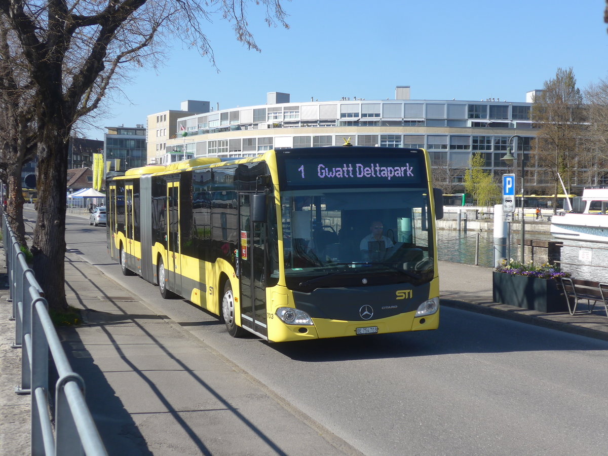 (215'934) - STI Thun - Nr. 703/BE 754'703 - Mercedes am 7. April 2020 bei der Schifflndte Thun