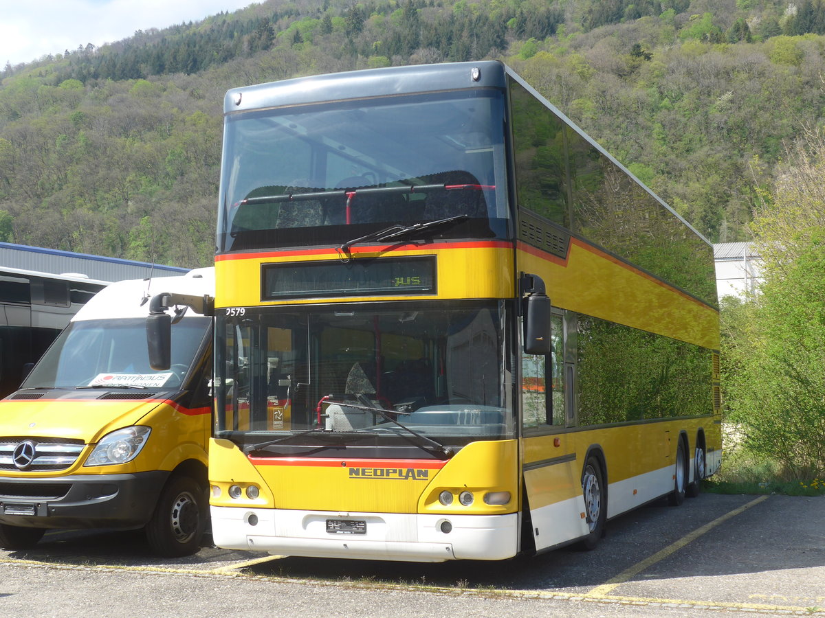 (216'034) - PostAuto Ostschweiz - (SG 273'223) - Neoplan (ex AR 14'844; ex P 27'015) am 12. April 2020 in Biel, Rattinbus