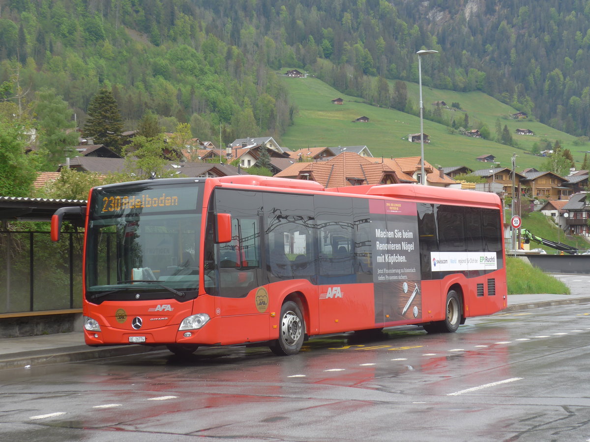 (216'607) - AFA Adelboden - Nr. 95/BE 26'774 - Mercedes am 1. Mai 2020 beim Bahnhof Frutigen