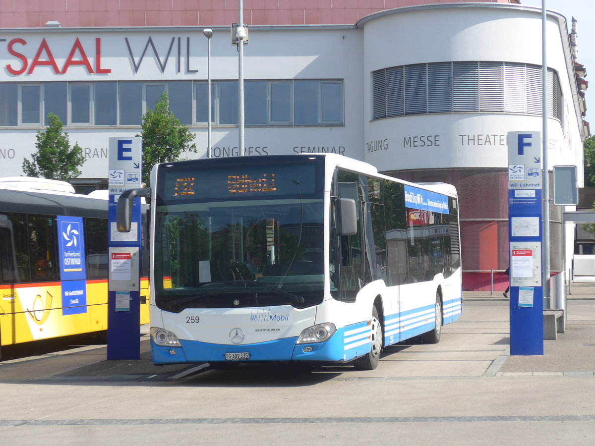 (216'798) - WilMobil, Wil - Nr. 259/SG 309'335 - Mercedes am 9. Mai 2020 beim Bahnhof Wil