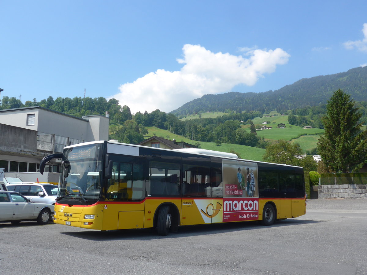 (217'049) - PostAuto Zentralschweiz - Nr. 6/OW 10'003 - MAN (ex Dillier, Sarnen Nr. 6) am 17. Mai 2020 in Sarnen, Garage