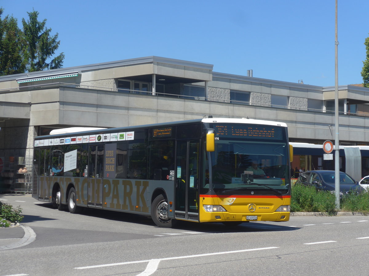 (217'158) - AVA Biel - Nr. 4/BE 639'516 - Mercedes am 21. Mai 2020 in Aarberg, Post/Bahnhof