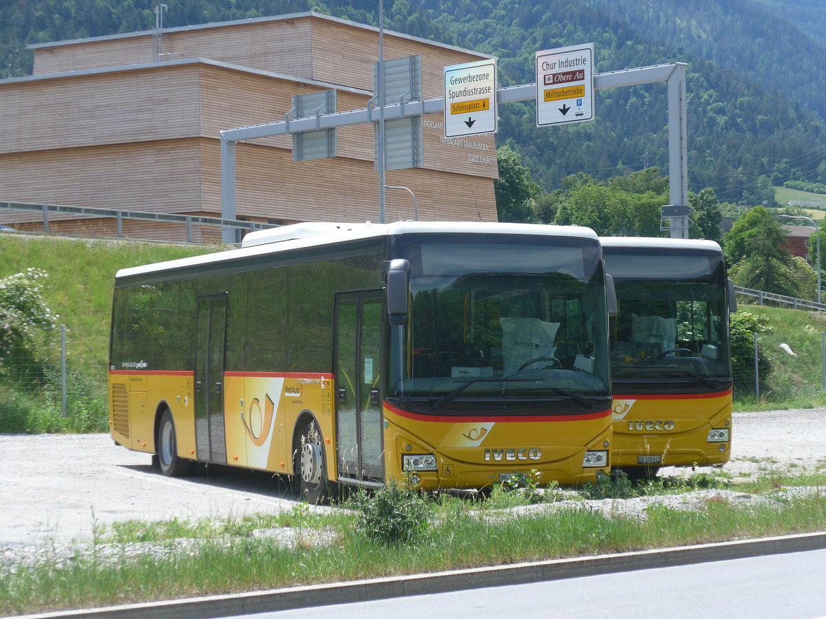 (217'237) - PostAuto Graubnden - GR 168'873 - Iveco am 23. Mai 2020 in Chur, Sommerausstrasse