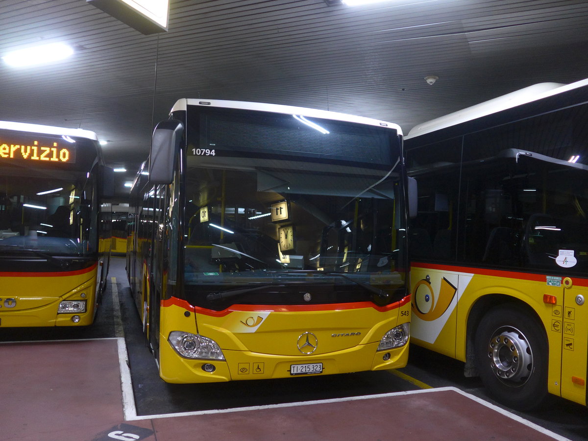 (217'299) - AutoPostale Ticino - Nr. 543/TI 215'323 - Mercedes am 24. Mai 2020 in Lugano, Postautostation