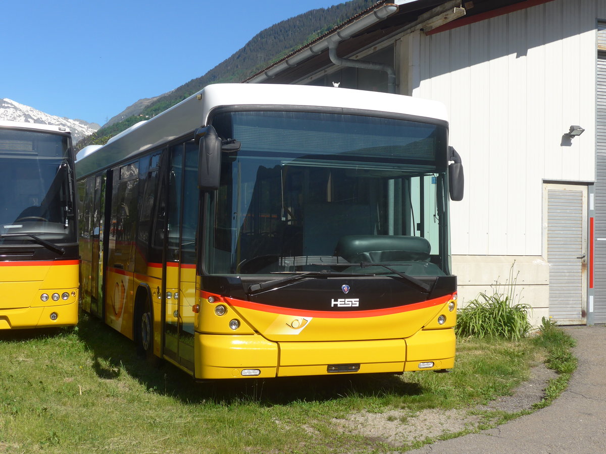 (217'536) - Marchetti, Airolo - (TI 183'247) - Scania/Hess (ex Busland, Burgdorf Nr. 41; ex Demofahrzeug Hess, Bellach) am 1. Juni 2020 in Ambri, Garage (Teilaufnahme)