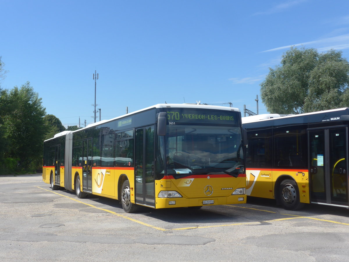 (217'822) - CarPostal Ouest - VD 359'910 - Mercedes (ex JU 7589; ex Nr. 72; ex Stucki, Porrentruy Nr. 12) am 13. Juni 2020 in Yverdon, Garage