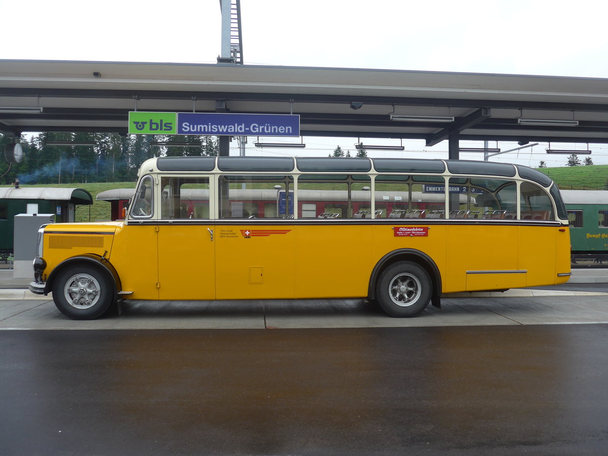 (217'969) - Loosli, Wyssachen - BE 26'794 - Saurer/R&J am 14. Juni 2020 beim Bahnhof Sumiswald-Grnen