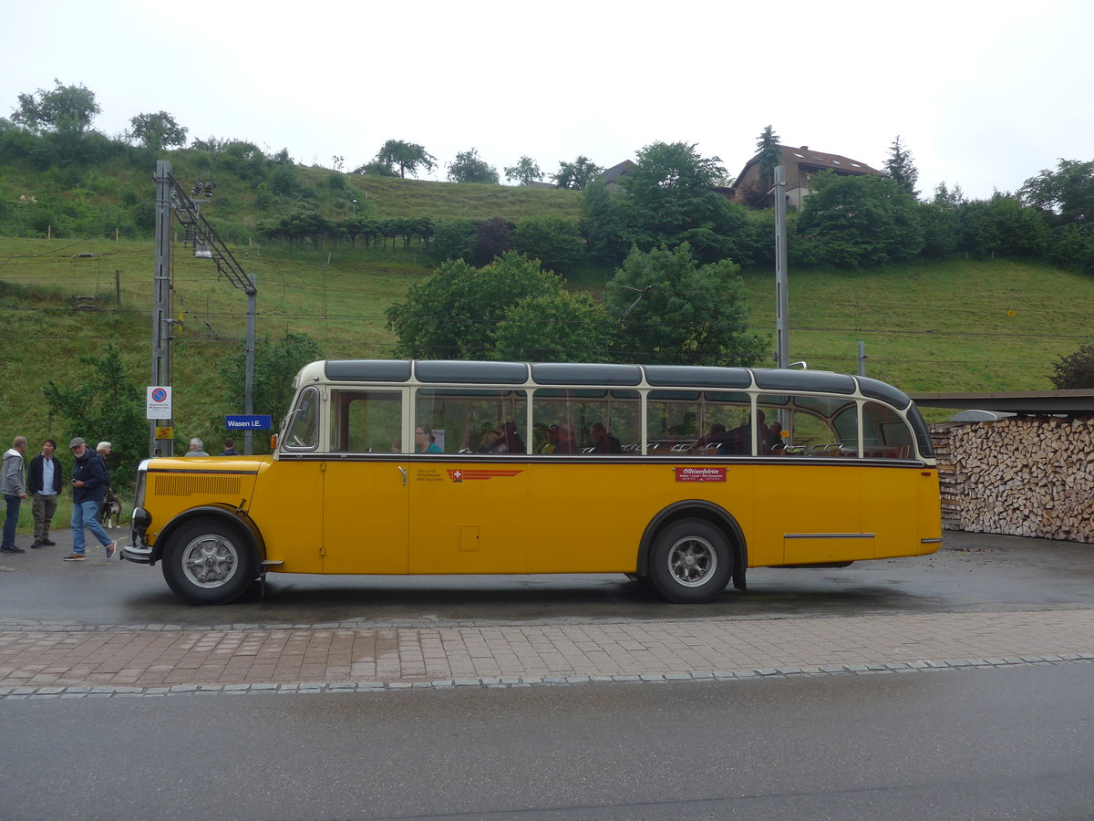 (217'991) - Loosli, Wyssachen - BE 26'794 - Saurer/R&J am 14. Juni 2020 beim Bahnhof Wasen