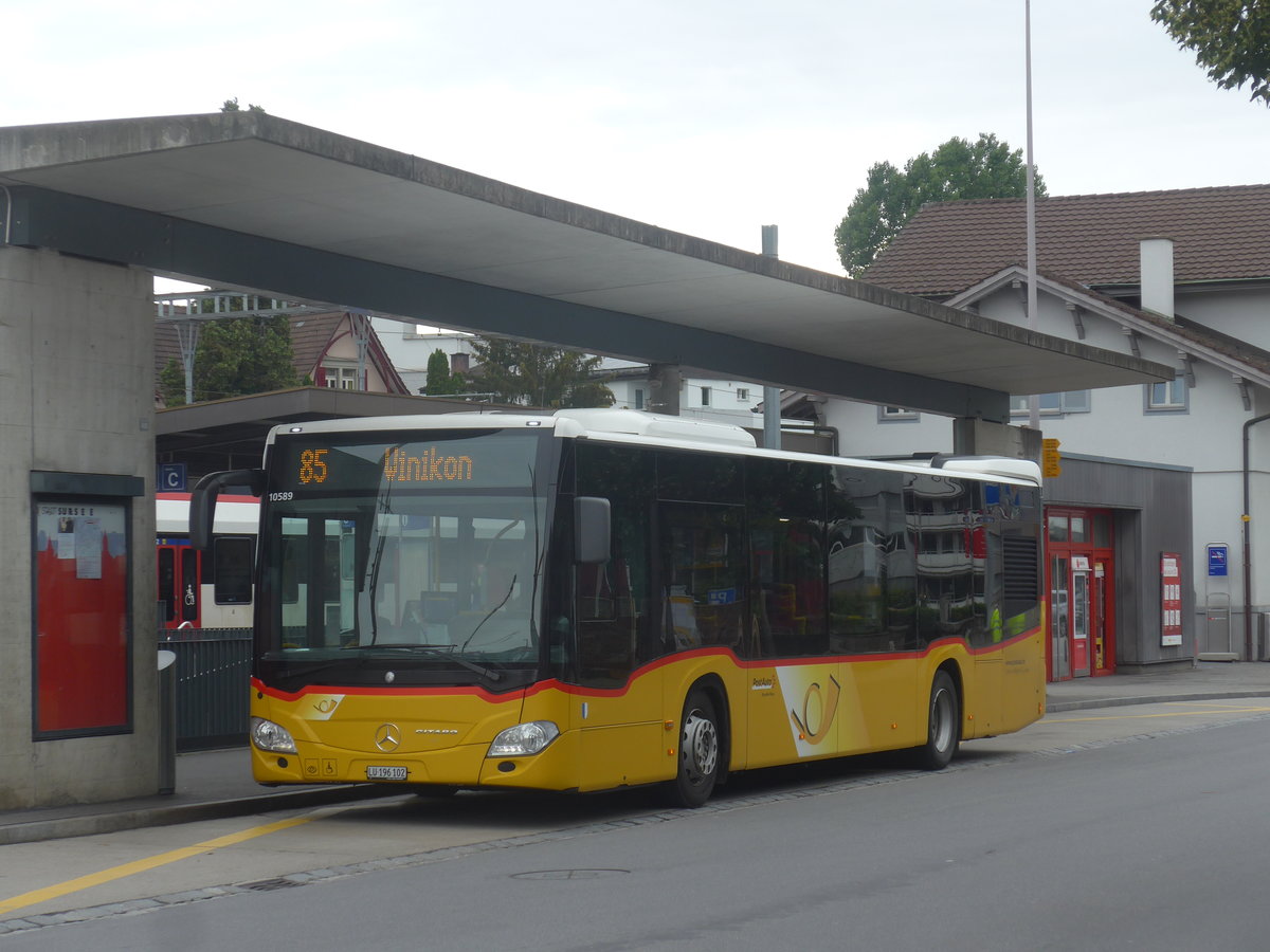 (218'022) - Hfliger, Sursee - Nr. 29/LU 196'102 - Mercedes am 14. Juni 2020 beim Bahnhof Sursee