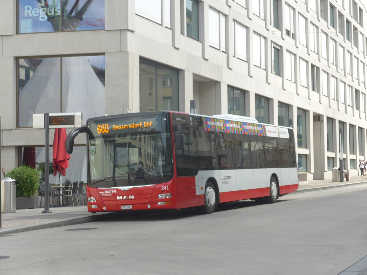 (218'261) - SW Winterthur - Nr. 241/ZH 526'241 - MAN (ex Nr. 232) am 28. Juni 2020 beim Hauptbahnhof Winterthur