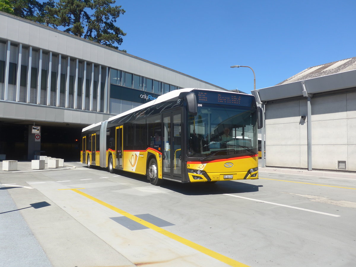 (218'858) - Steiner, Ortschwaben - Nr. 21/BE 344'334 - Solaris am 19. Juli 2020 in Bern, Postautostation