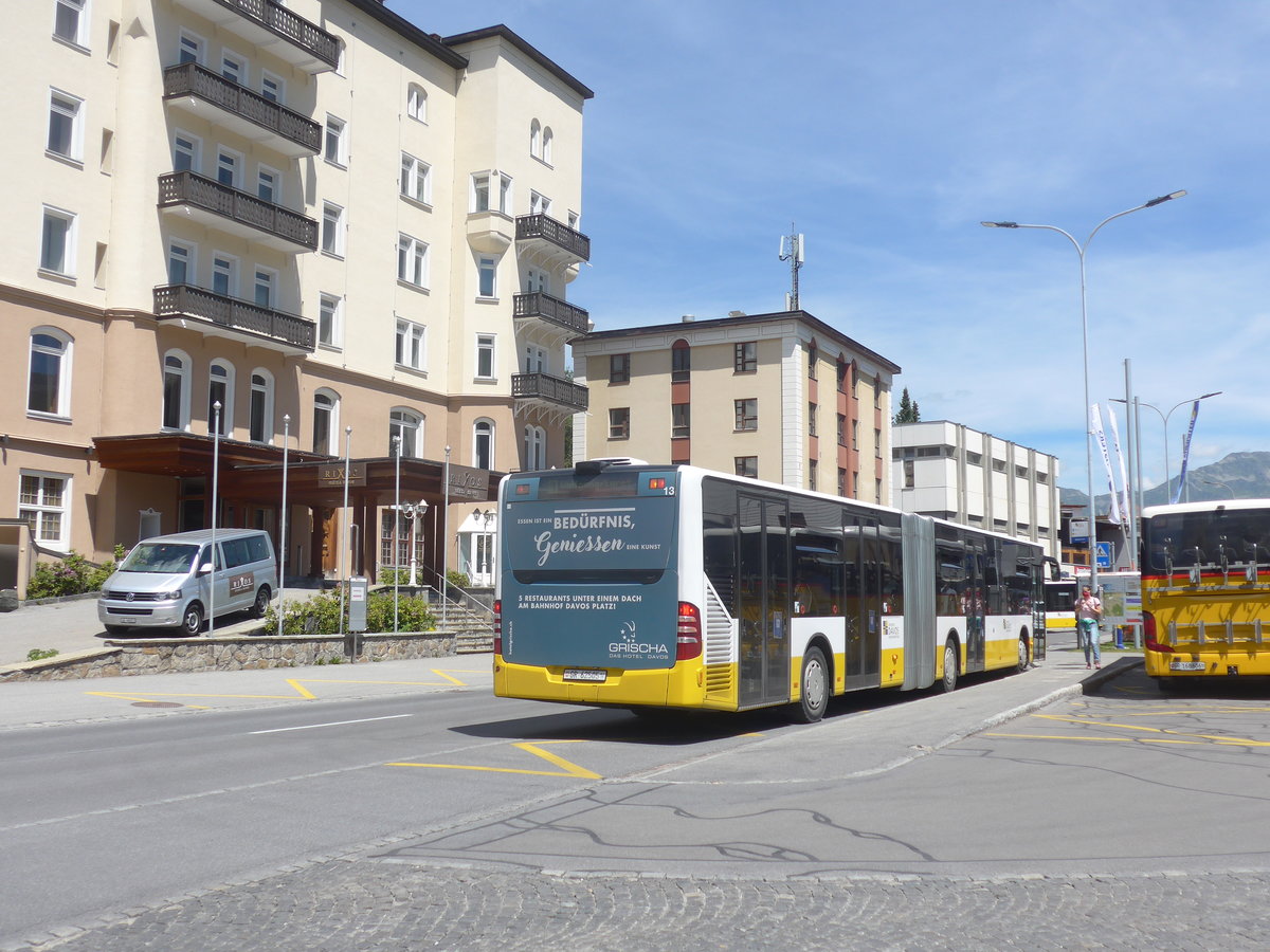 (218'917) - VBD Davos - Nr. 13/GR 62'505 - Mercedes am 20. Juli 2020 beim Bahnhof Davos Dorf