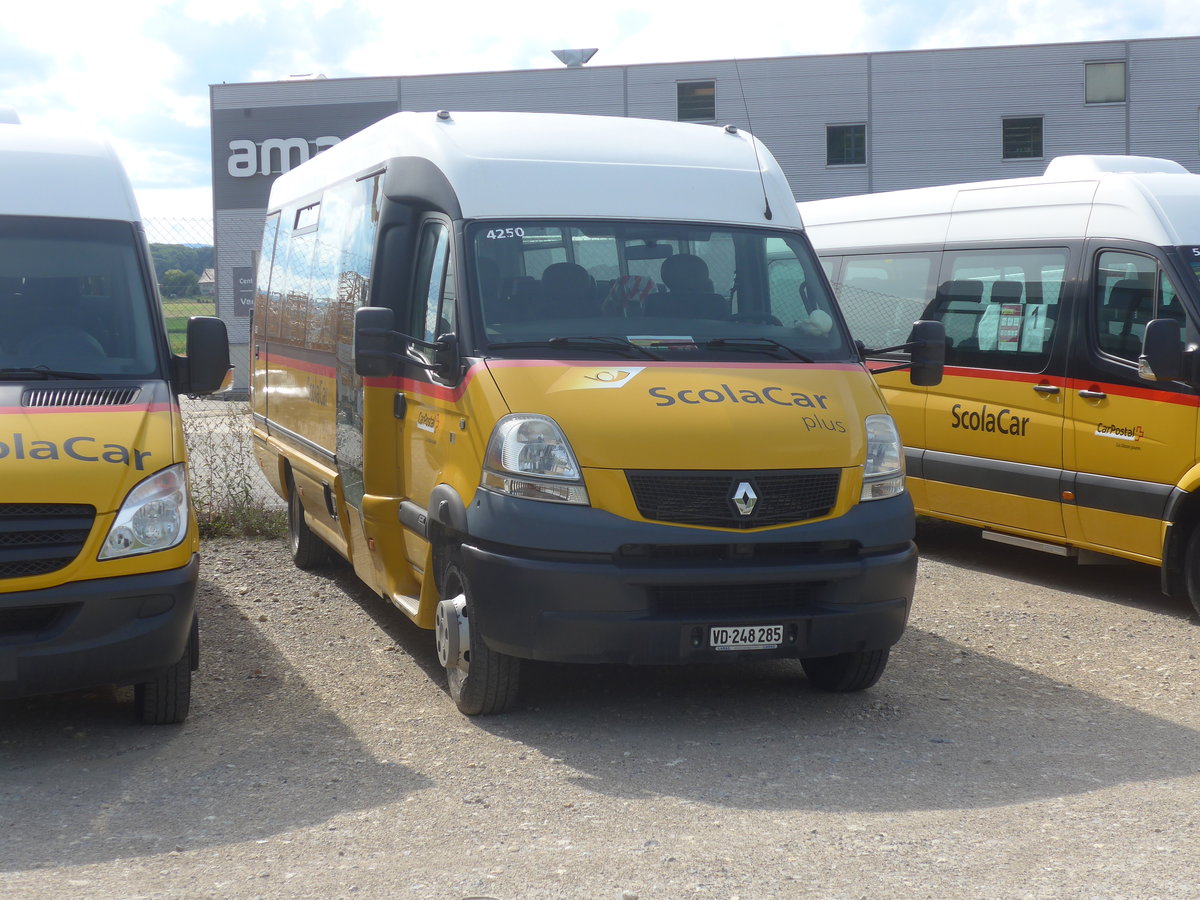 (219'077) - CarPostal Ouest - VD 248'285 - Renault am 25. Juli 2020 in Daillens, Planzer