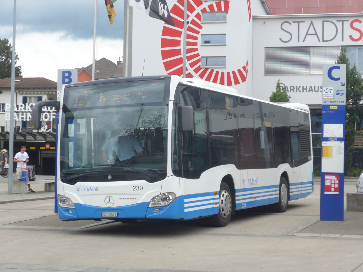 (219'123) - WilMobil, Wil - Nr. 239/SG 33'571 - Mercedes am 26. Juli 2020 beim Bahnhof Wil