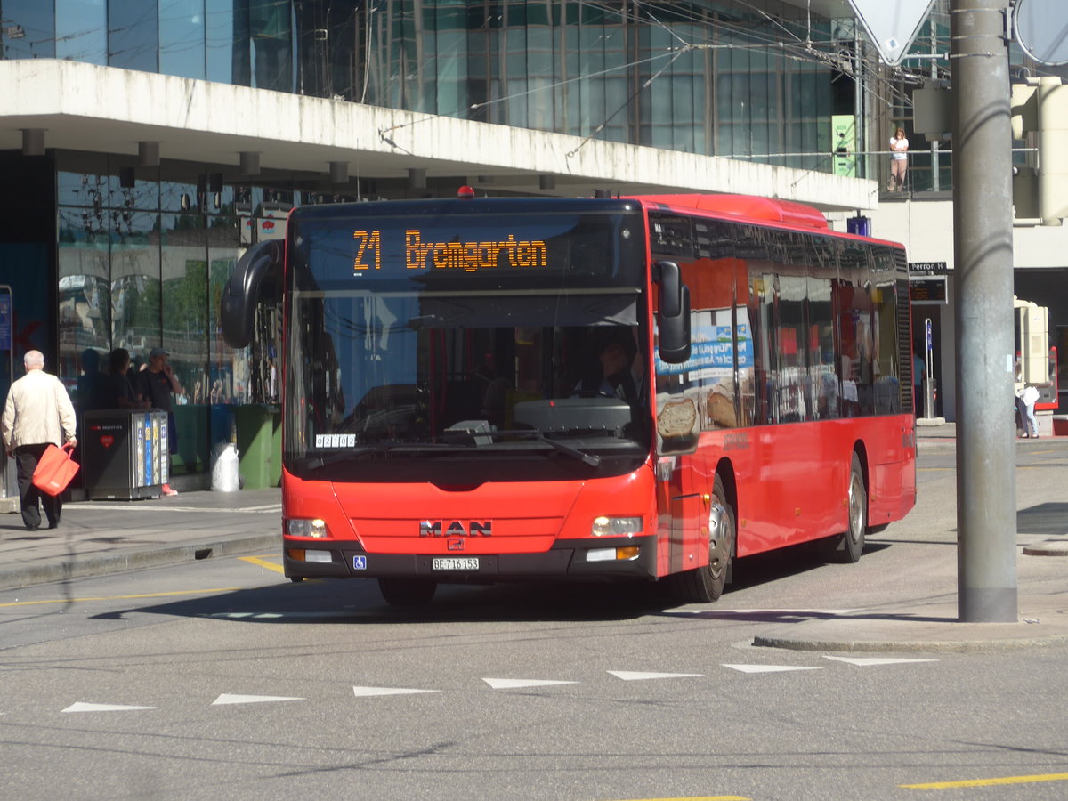 (219'180) - Bernmobil, Bern - Nr. 153/BE 716'153 - MAN am 27. Juli 2020 beim Bahnhof Bern