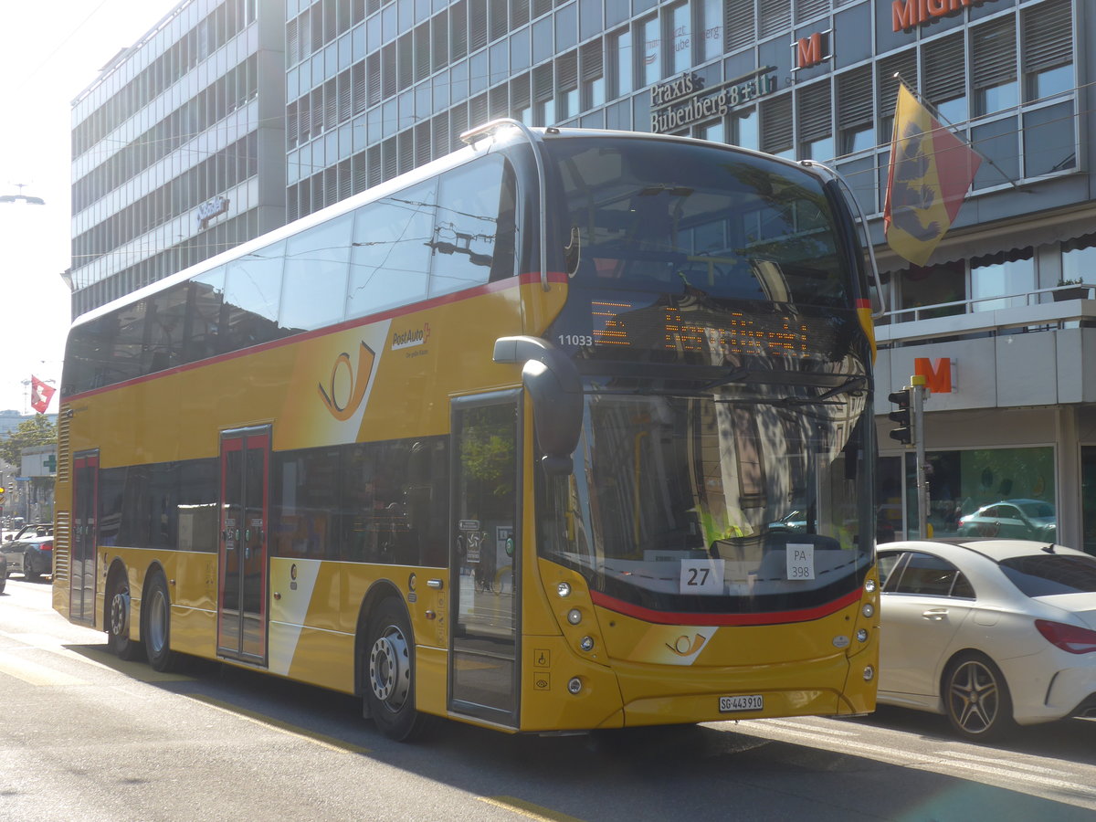 (219'639) - PostAuto Ostschweiz - SG 443'910 - Alexander Dennis am 9. August 2020 beim Bahnhof Bern