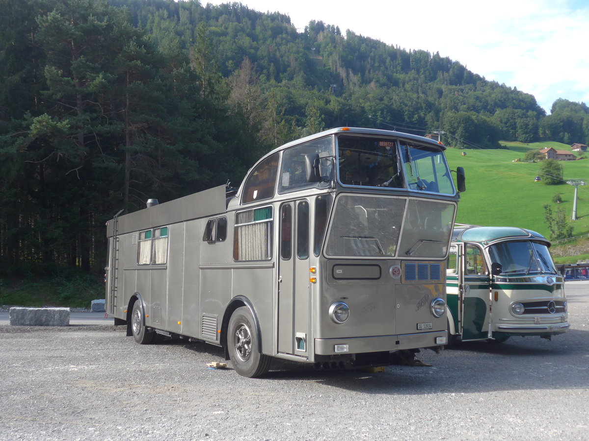 (219'673) - Schneider, Schmerikon - SG 13'934 - FBW/Tscher Hochlenker (ex Basler, Hofstetten; ex VBZ Zrich Nr. 244) am 16. August 2020 in Grsch, Bergbahnen