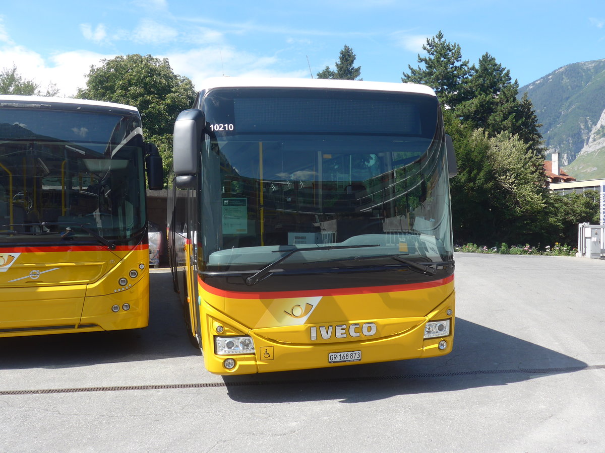 (219'765) - PostAuto Graubnden - GR 168'873 - Iveco (ex GR 170'438) am 16. August 2020 in Chur, Garage