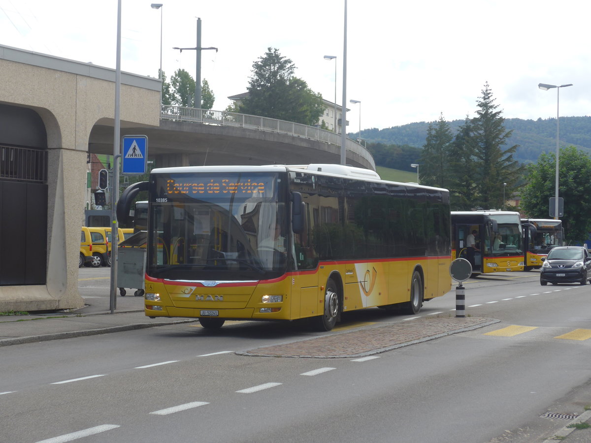 (220'386) - CarPostal Ouest - JU 52'241 - MAN (ex Nr. 60) am 31. August 2020 beim Bahnhof Porrentruy