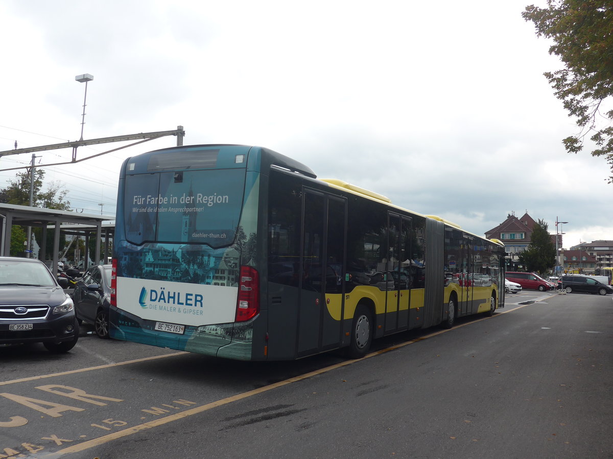 (220'537) - STI Thun - Nr. 163/BE 752'163 - Mercedes am 7. September 2020 in Thun, CarTerminal