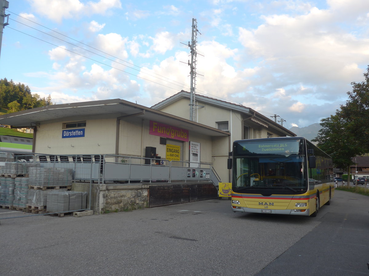 (220'548) - STI Thun - Nr. 130/BE 801'130 - MAN am 9. September 2020 beim Bahnhof Drstetten