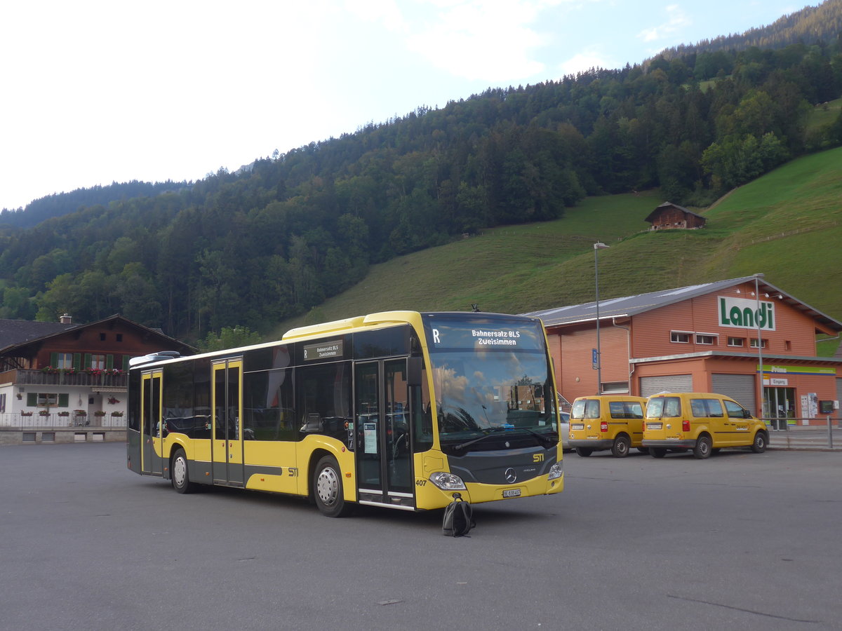 (220'550) - STI Thun - Nr. 407/BE 838'407 - Mercedes am 9. September 2020 beim Bahnhof Drstetten