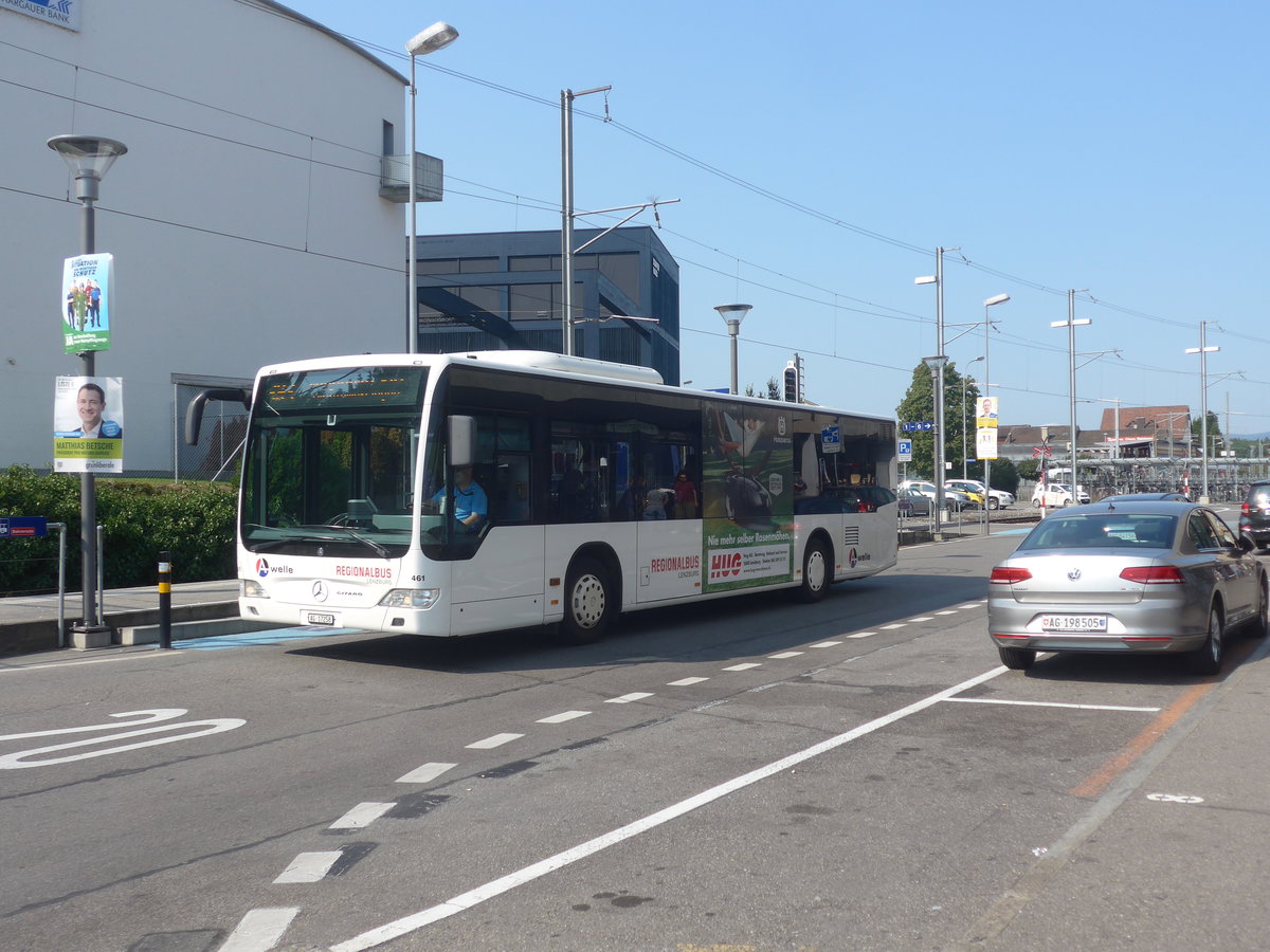 (220'730) - Knecht, Windisch - Nr. 461/AG 17'268 - Mercedes am 13. September 2020 beim Bahnhof Lenzburg