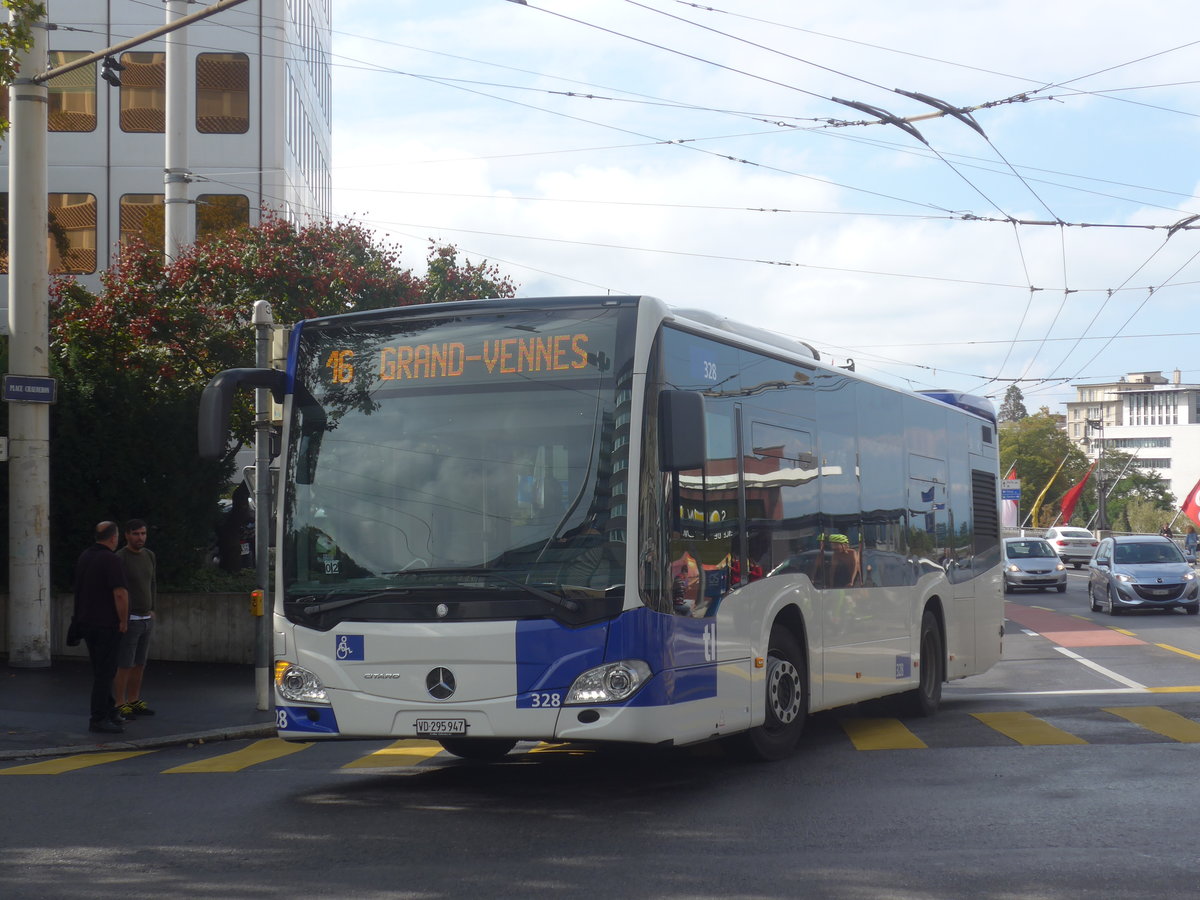 (221'056) - TL Lausanne - Nr. 328/VD 295'947 - Mercedes am 23. September 2020 in Lausanne, Chauderon