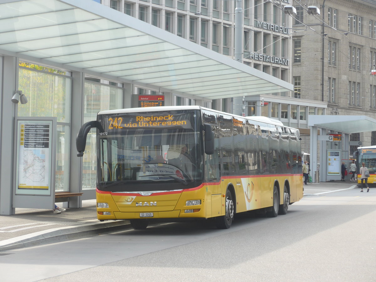 (221'218) - Schwizer, Goldach - SG 2245 - MAN am 24. September 2020 beim Bahnhof St. Gallen