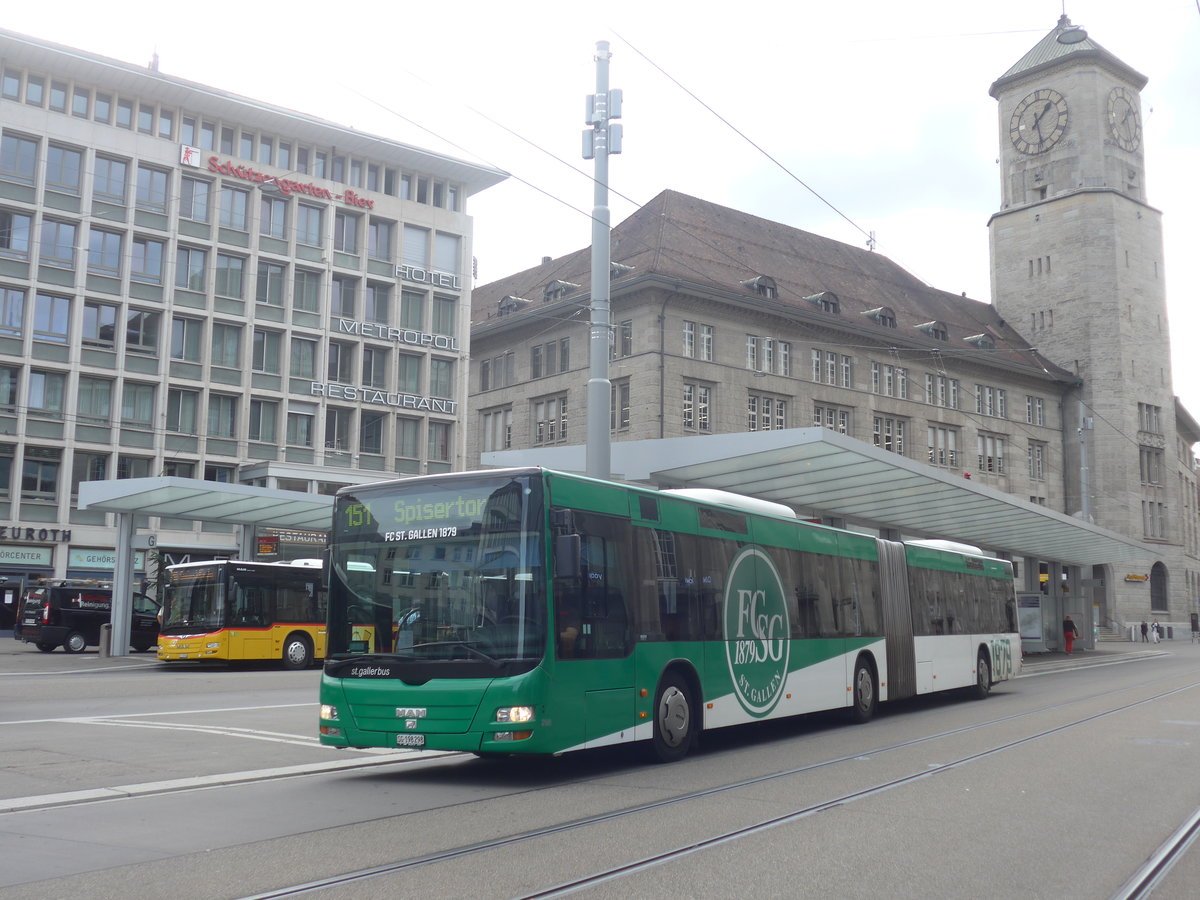 (221'263) - St. Gallerbus, St. Gallen - Nr. 298/SG 198'298 - MAN am 24. September 2020 beim Bahnhof St. Gallen