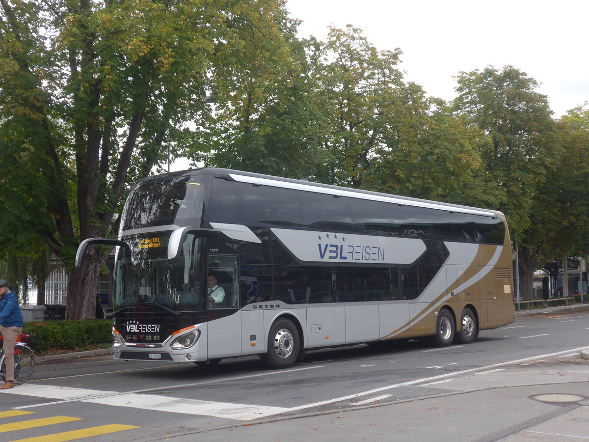 (221'373) - VBL Luzern - Nr. 808/LU 15'091 - Setra am 25. September 2020 beim Bahnhof Luzern