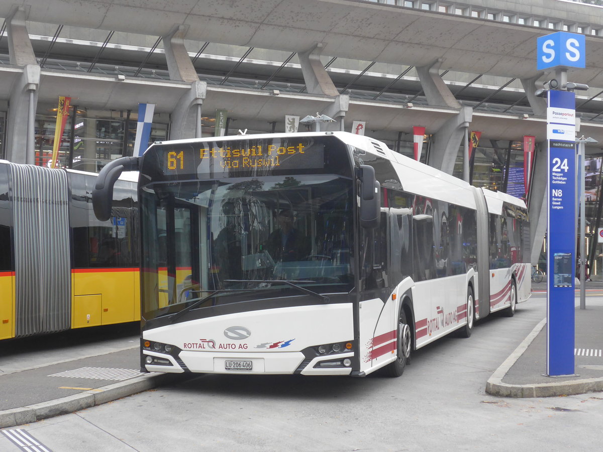 (221'409) - ARAG Ruswil - Nr. 44/LU 206'406 - Solaris am 25. September 2020 beim Bahnhof Luzern