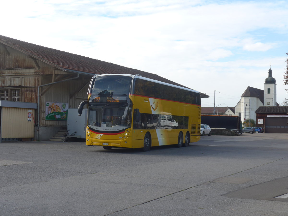 (222'454) - PostAuto Ostschweiz - SG 445'305 - Alexander Dennis (ex AR 45'267) am 22. Oktober 2020 beim Bahnhof Nesslau-Neu St. Johann