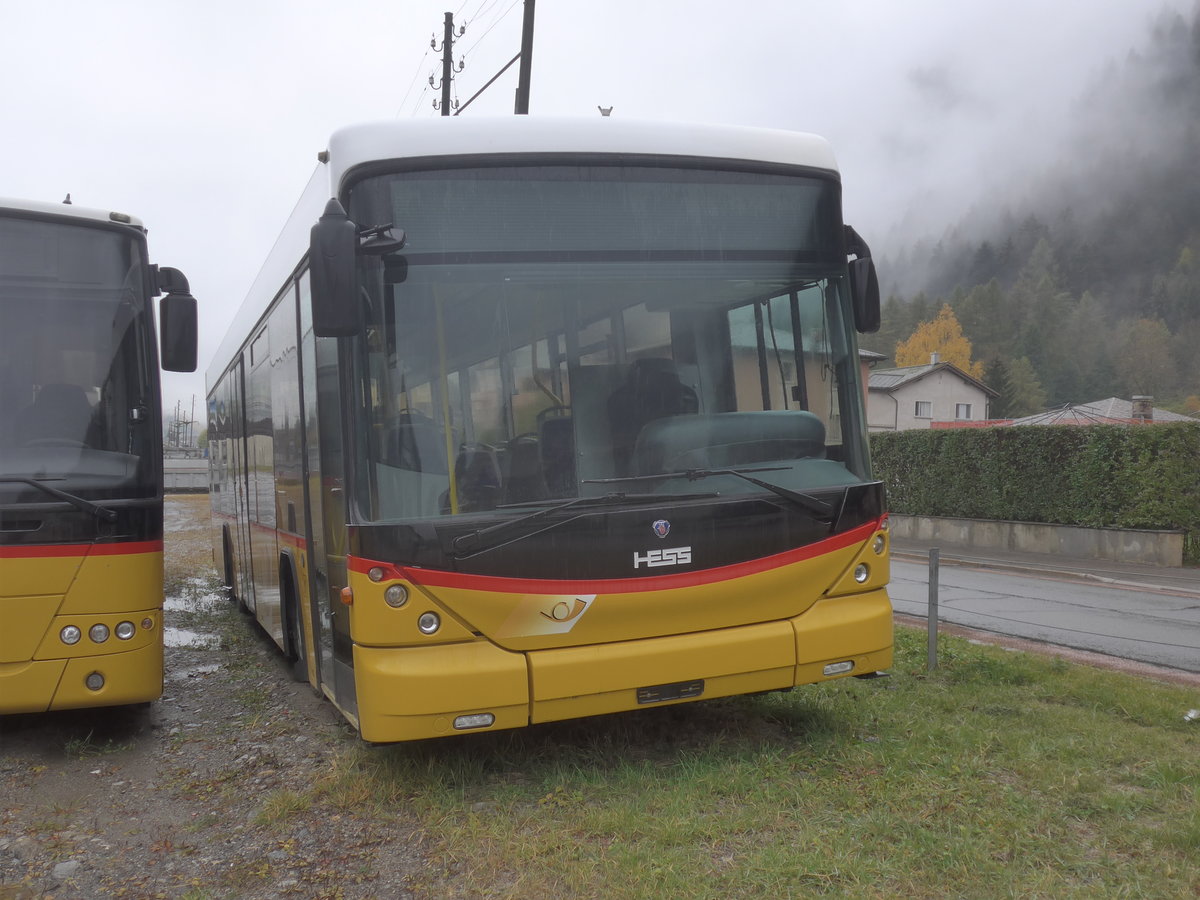 (222'503) - Marchetti, Airolo - (TI 183'247) - Scania/Hess (ex Busland, Burgdorf Nr. 41; ex Demofahrzeug Hess, Bellach) am 23. Oktober 2020 in Ambri, Garage