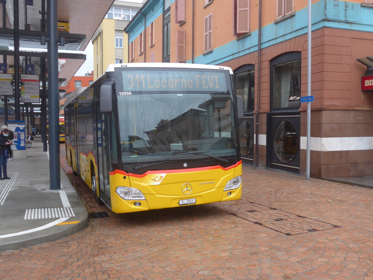 (222'510) - Starnini, Tenero - TI 7521 - Mercedes am 23. Oktober 2020 beim Bahnhof Bellinzona