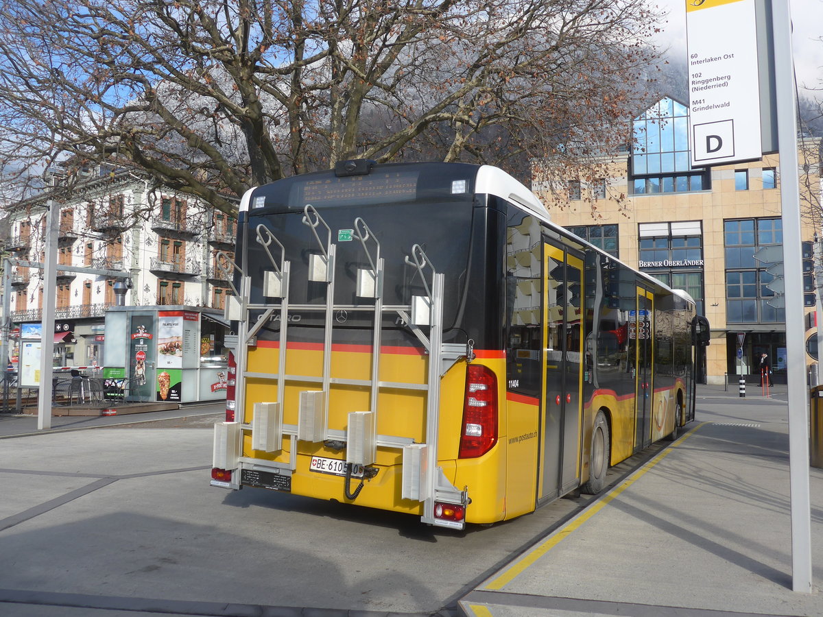 (222'936) - PostAuto Bern - BE 610'540 - Mercedes am 3. Dezember 2020 beim Bahnhof Interlaken West