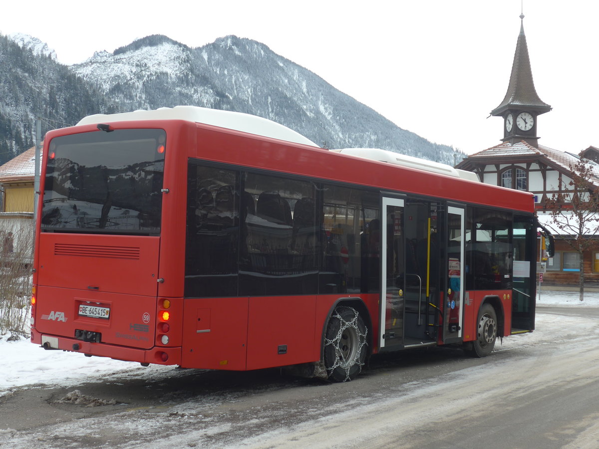 (223'131) - AFA Adelboden - Nr. 59/BE 645'415 - Scania/Hess am 27. Dezember 2020 beim Bahnhof Zweisimmen