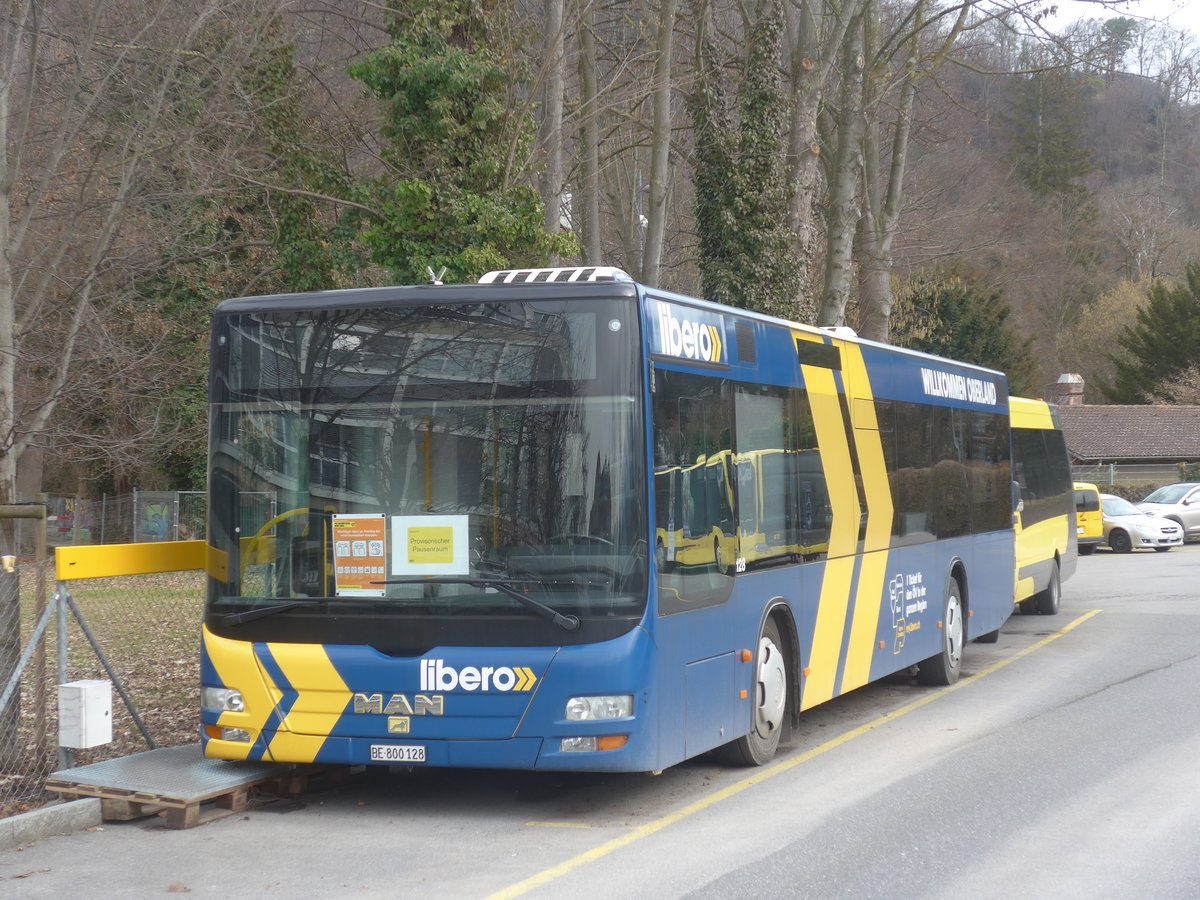 (223'361) - STI Thun - Nr. 128/BE 800'128 - MAN am 5. Februar 2021 bei der Schifflndte Thun