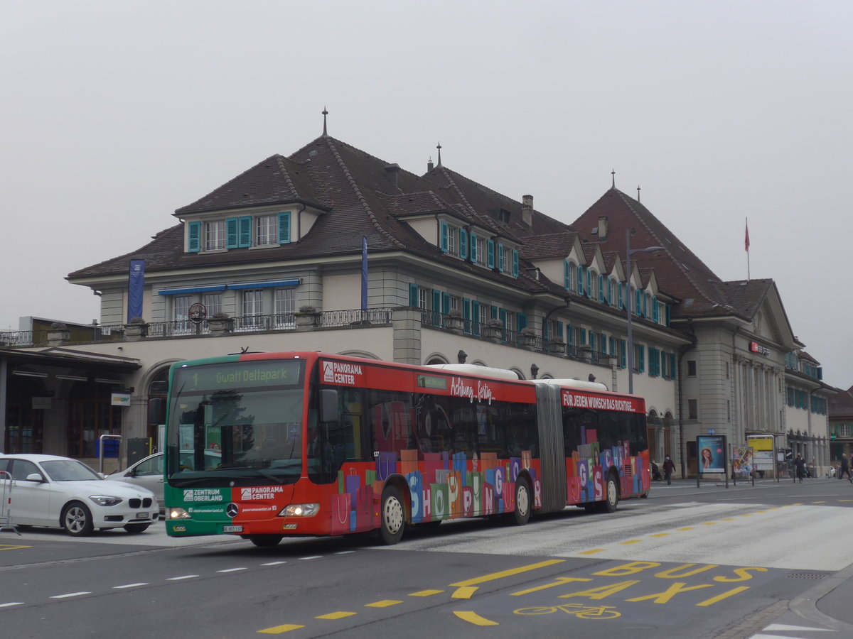 (223'363) - STI Thun - Nr. 137/BE 801'137 - Mercedes am 6. Februar 2021 beim Bahnhof Thun