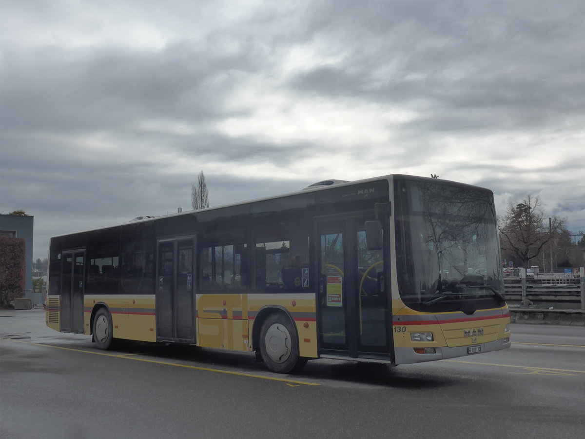 (223'469) - STI Thun - Nr. 130/BE 801'130 - MAN am 9. Februar 2021 bei der Schifflndte Thun