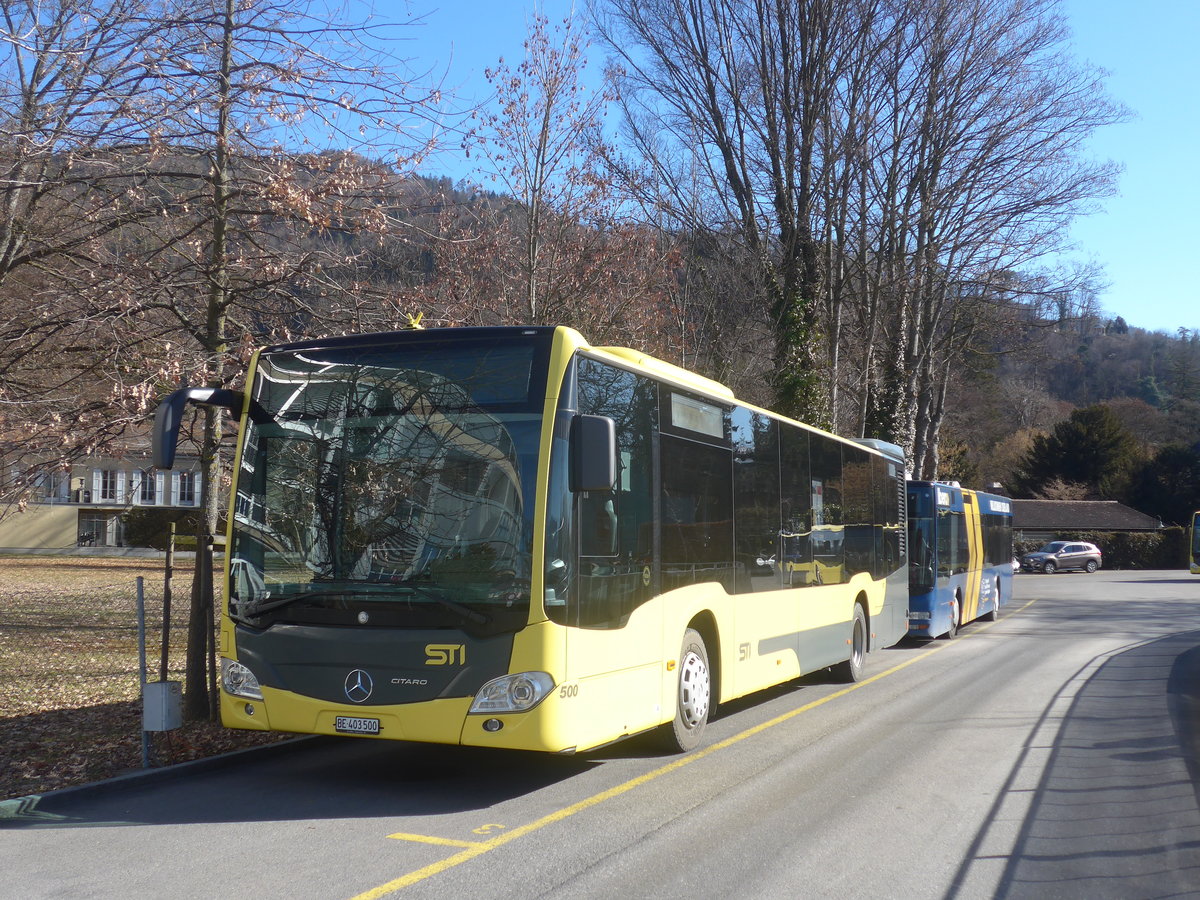 (223'642) - STI Thun - Nr. 500/BE 403'500 - Mercedes am 20. Februar 2021 bei der Schifflndte Thun