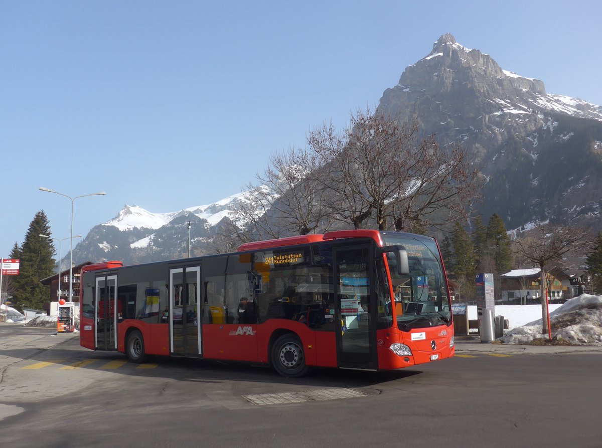 (223'713) - AFA Adelboden - Nr. 92/BE 19'692 - Mercedes am 23. Februar 2021 beim Bahnhof Kandersteg